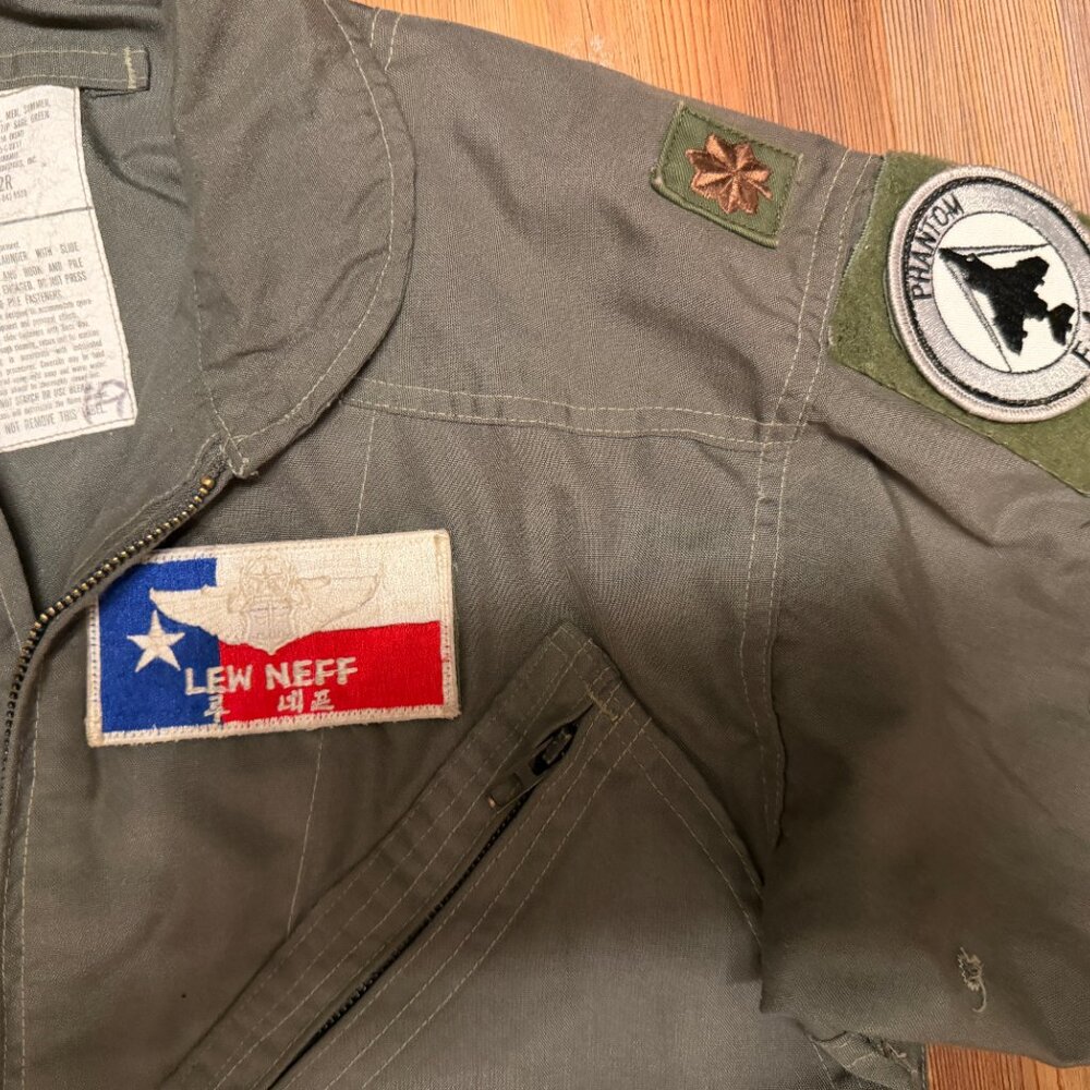 VTG Flyers Coveralls Mens 42R Reg Sage Green‎ FR Summer Fire Resistant Military - Picture 5 of 9